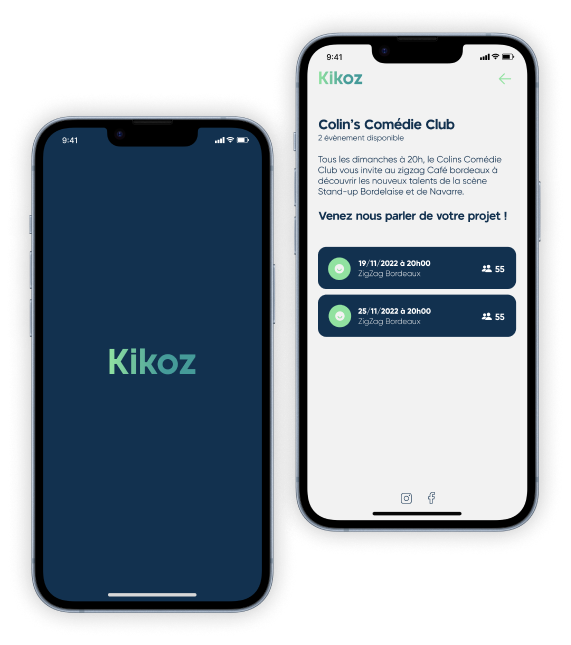 mockup of the website