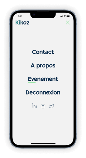 kikoz app mobile design