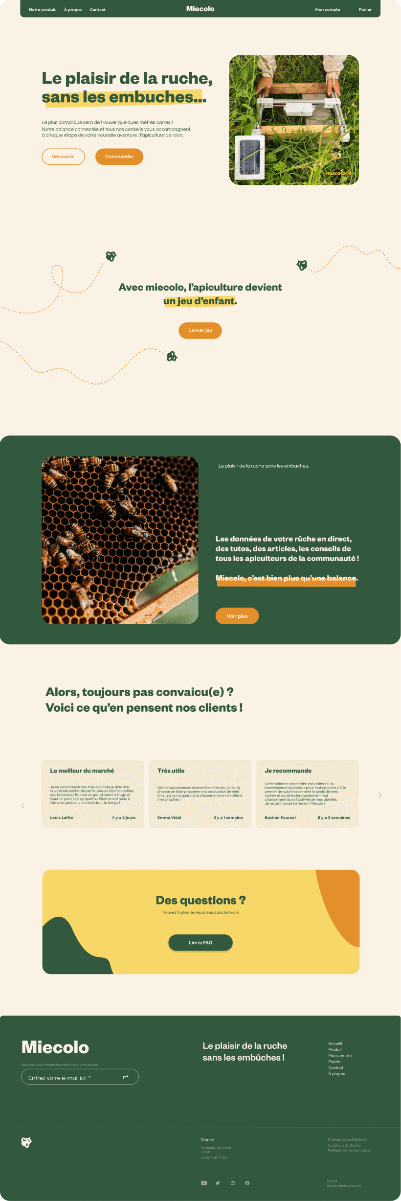 design du site réalisé