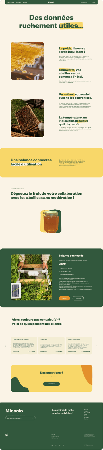 design du site réalisé
