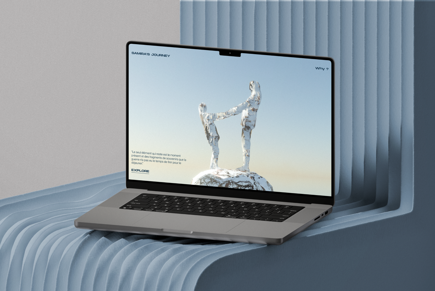 mockup of the website